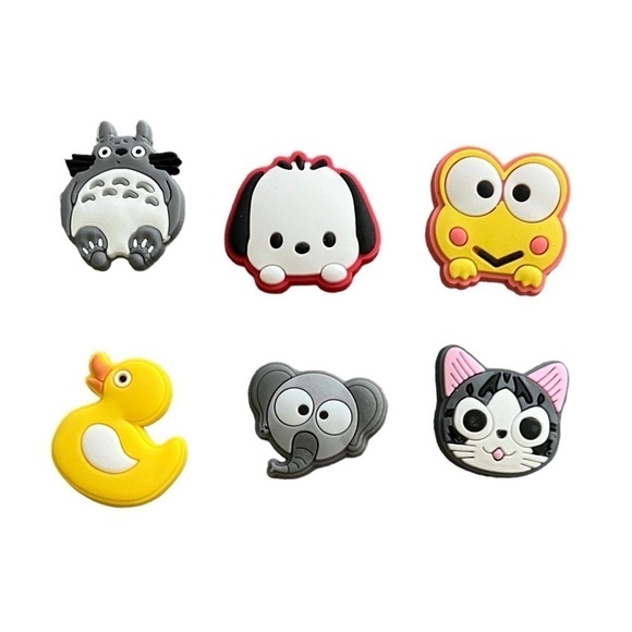 Jibbitz- Knockoffs (set of 6) Animals (Boys / Girls) - Picture 1 of 2